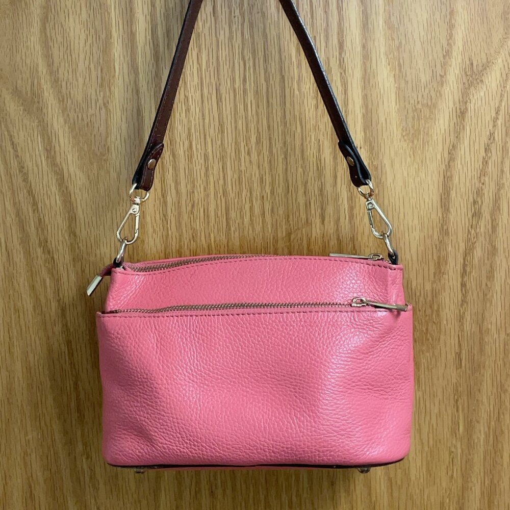 Divina Firenze PINK Leather Shoulder Bag Made In Italy
